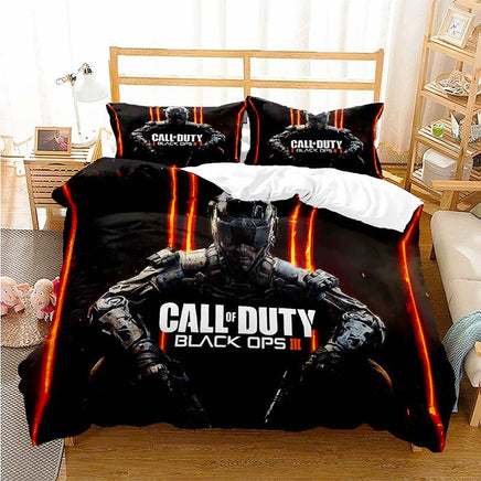 Black Bedding Set Call Of Duty Bedding Set Boy Bedroom Bed Linen D546 - Lusy Store