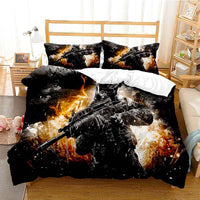 Black Bedding Set Call Of Duty Bedding Set Boy Bedroom Bed Linen D546 - Lusy Store