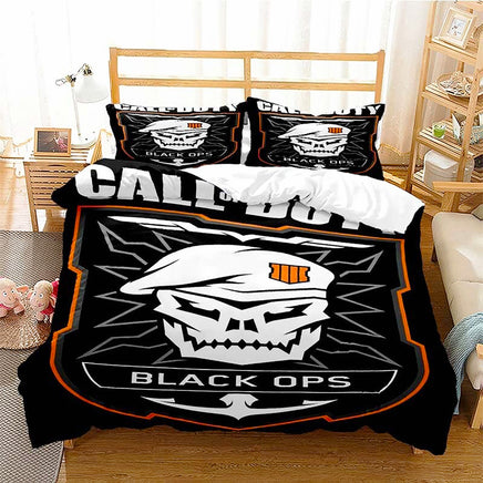 Black Bedding Set Call Of Duty Bedding Set Boy Bedroom Bed Linen D546 - Lusy Store