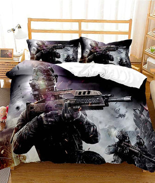 Black Bedding Set Call Of Duty Bedding Set Boy Bedroom Bed Linen D546 - Lusy Store
