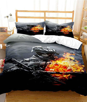 Black Bedding Set Call Of Duty Bedding Set Boy Bedroom Bed Linen D546 - Lusy Store