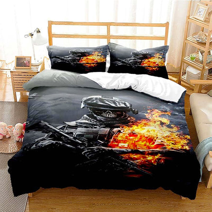 Black Bedding Set Call Of Duty Bedding Set Boy Bedroom Bed Linen D546 - Lusy Store