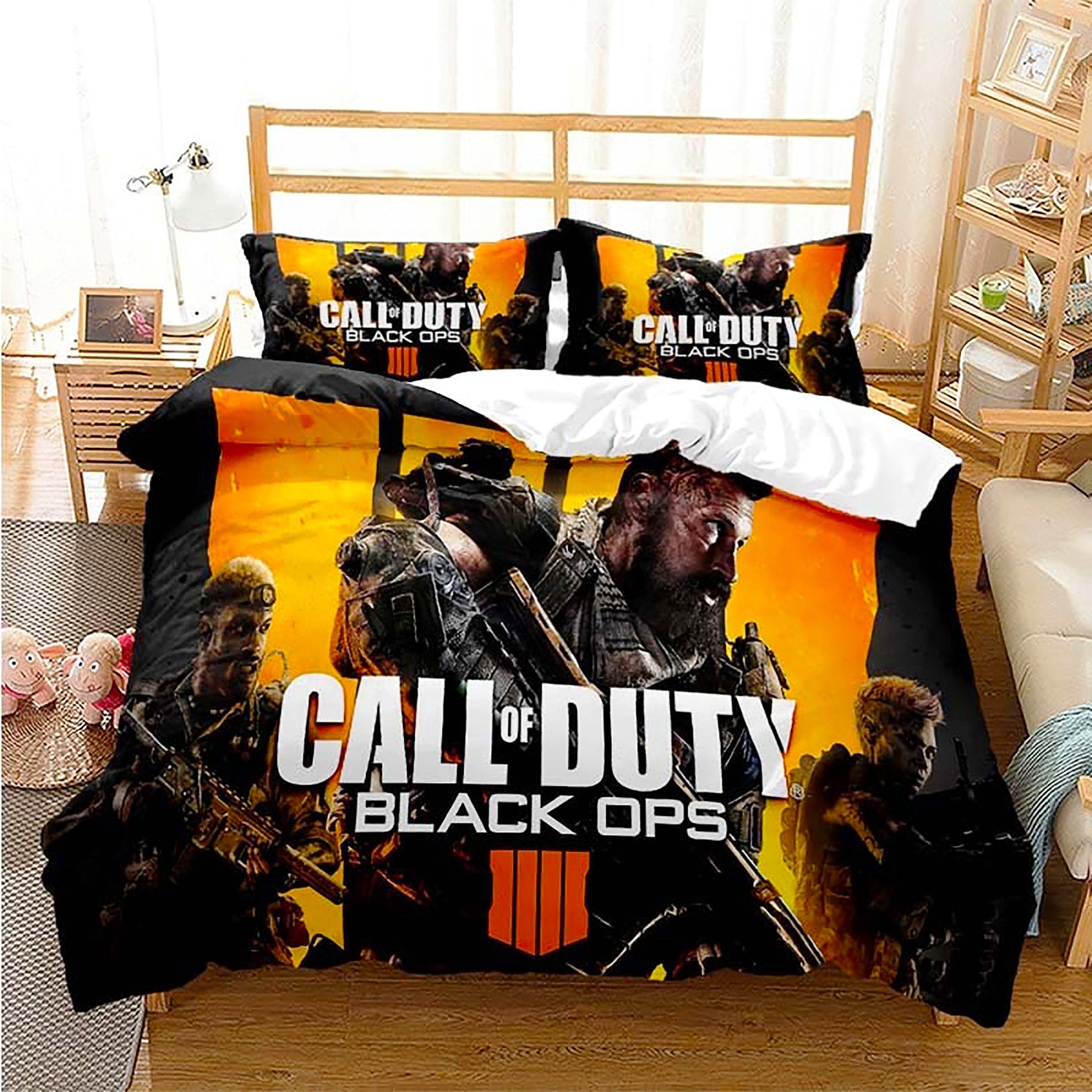 Black Bedding Set Call Of Duty Bedding Set Boy Bedroom Bed Linen D546 - Lusy Store