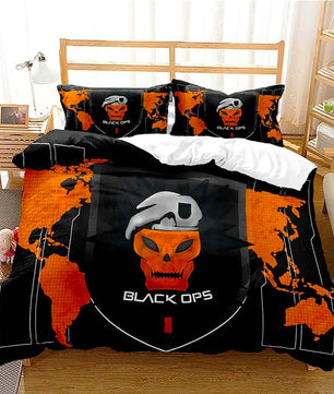 Black Bedding Set Call Of Duty Bedding Set Boy Bedroom Bed Linen D546 - Lusy Store