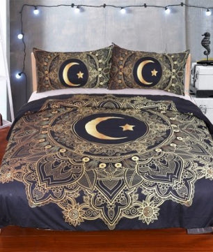 Black Dark Blue Bedding Set - Lusy Store