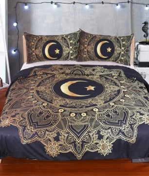 Black Dark Blue Bedding Set - Lusy Store