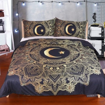 Black Dark Blue Bedding Set - Lusy Store