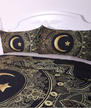Black Dark Blue Bedding Set - Lusy Store