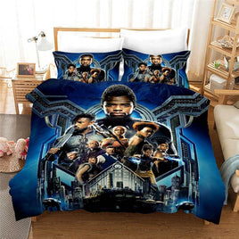 Black Panther Bedding Sets Queen King Size Bed Covers Bedspread 3D Bedroom Decor Blue
