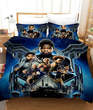 Black Panther Bedding Sets Queen King Size Bed Covers Bedspread 3D Bedroom Decor - Lusy Store