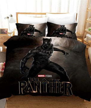 Black Panther Bedding Sets Queen King Size Bed Covers Bedspread 3D Bedroom Decor - Lusy Store