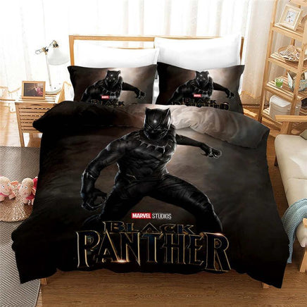 Black Panther Bedding Sets Queen King Size Bed Covers Bedspread 3D Bedroom Decor - Lusy Store