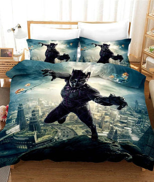 Black Panther Bedding Sets Queen King Size Bed Covers Bedspread 3D Bedroom Decor - Lusy Store