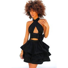 Black Prom Dress Evening Dresses A-Line Open Back Sleeveless Formal Women D416 Black