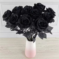 Black rose bouquet 10pcs artificial flower home party flower decor