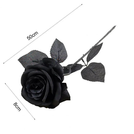 Black rose bouquet 10pcs artificial flower home party flower decor - Lusy Store LLC