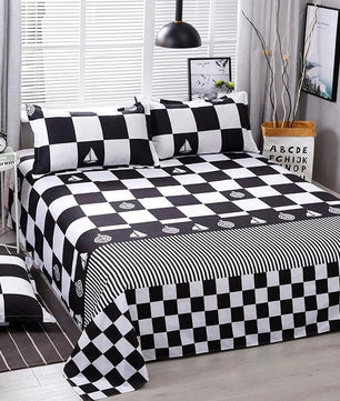 Black White Plaid Brief Pattern Bedding Sets Duvet Cover Bed Sheet Kids Bedding Sets Twin/Full/Queen/King Size - Lusy Store