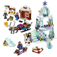Block Castle 848 Pcs Snow Queen Series Ice Castle Princess Lepining Building Blocks Bricks Girl Toys Geen
