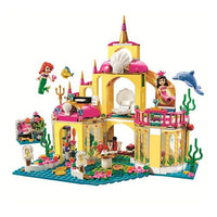 Block Castle Princess Castle Building Block Bricks Lepining Friends Girls Toys Yellow