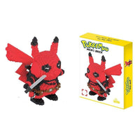 Blocks Pokemon Pikachu Building Blocks Detective Deadpool Model Educational Kids Toys Red