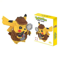 Blocks Pokemon Pikachu Building Blocks Detective Deadpool Model Educational Kids Toys Brown