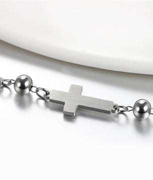 Body Jewelry Faith Christian Stainless Steel Men Cross Bracelets - Lusy Store