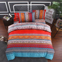 Boho Bedding 3D Mandala Duvet Cover Set With Pillowcase Bedlinen Home Textile Red Blue