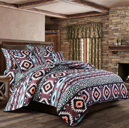 Boho Bedding 3D Printed Mandala Bedlinen Home Textile Purple
