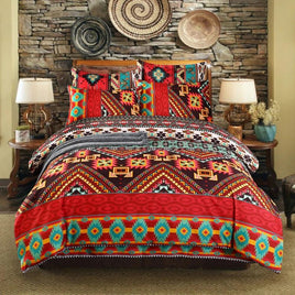 Boho Bedding 3D Printed Mandala Bedlinen Home Textile Red