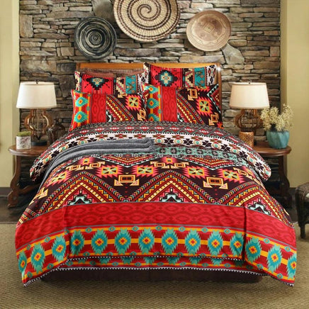 Boho Bedding 3D Printed Mandala Bedlinen Home Textile Red