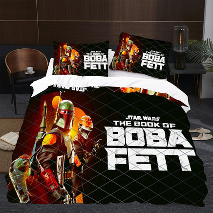 Book Of Boba Fett Star Wars Bedding Black Duvet Covers Twin Full Queen King Bed Set LS22695 - Lusy Store
