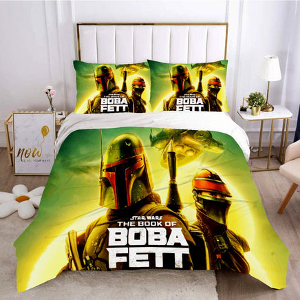 Book Of Boba Fett Star Wars Bedding Green Duvet Covers Twin Full Queen King Bed Set LS22696 - Lusy Store