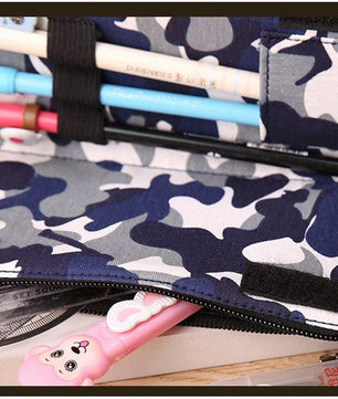 Boy Camouflage Canvas Cute Pencil case School Minecraft with Code Lock - Lusy Store