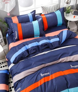 Brief Style Stripe Duvet Cover Bed Sheet Bed Linings Kids Bedding Sets Twin/Full/Queen/King Size - Lusy Store