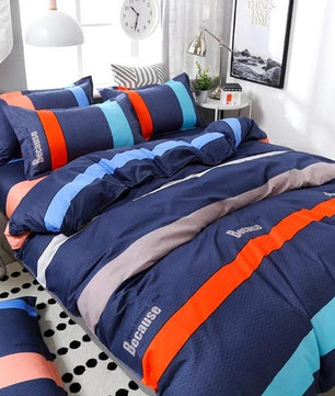 Brief Style Stripe Duvet Cover Bed Sheet Bed Linings Kids Bedding Sets Twin/Full/Queen/King Size - Lusy Store