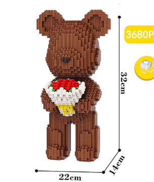 Build a Bear Nano Building Blocks Cartoon Colour With Drawer Model Creative Micro Diamond Bricks Toys HK44 - Lusy Store LLC
