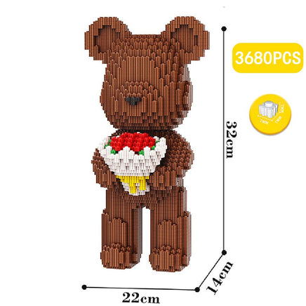 Build a Bear Nano Building Blocks Cartoon Colour With Drawer Model Creative Micro Diamond Bricks Toys HK44 - Lusy Store LLC