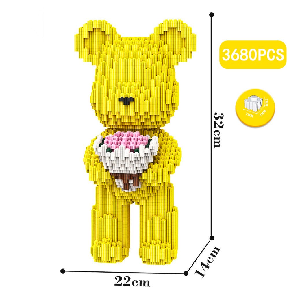 Build a Bear Nano Building Blocks Cartoon Colour With Drawer Model Creative Micro Diamond Bricks Toys HK44 - Lusy Store LLC