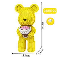 Build a Bear Nano Building Blocks Cartoon Colour With Drawer Model Creative Micro Diamond Bricks Toys HK44 - Lusy Store LLC