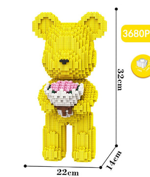 Build a Bear Nano Building Blocks Cartoon Colour With Drawer Model Creative Micro Diamond Bricks Toys HK44 - Lusy Store LLC