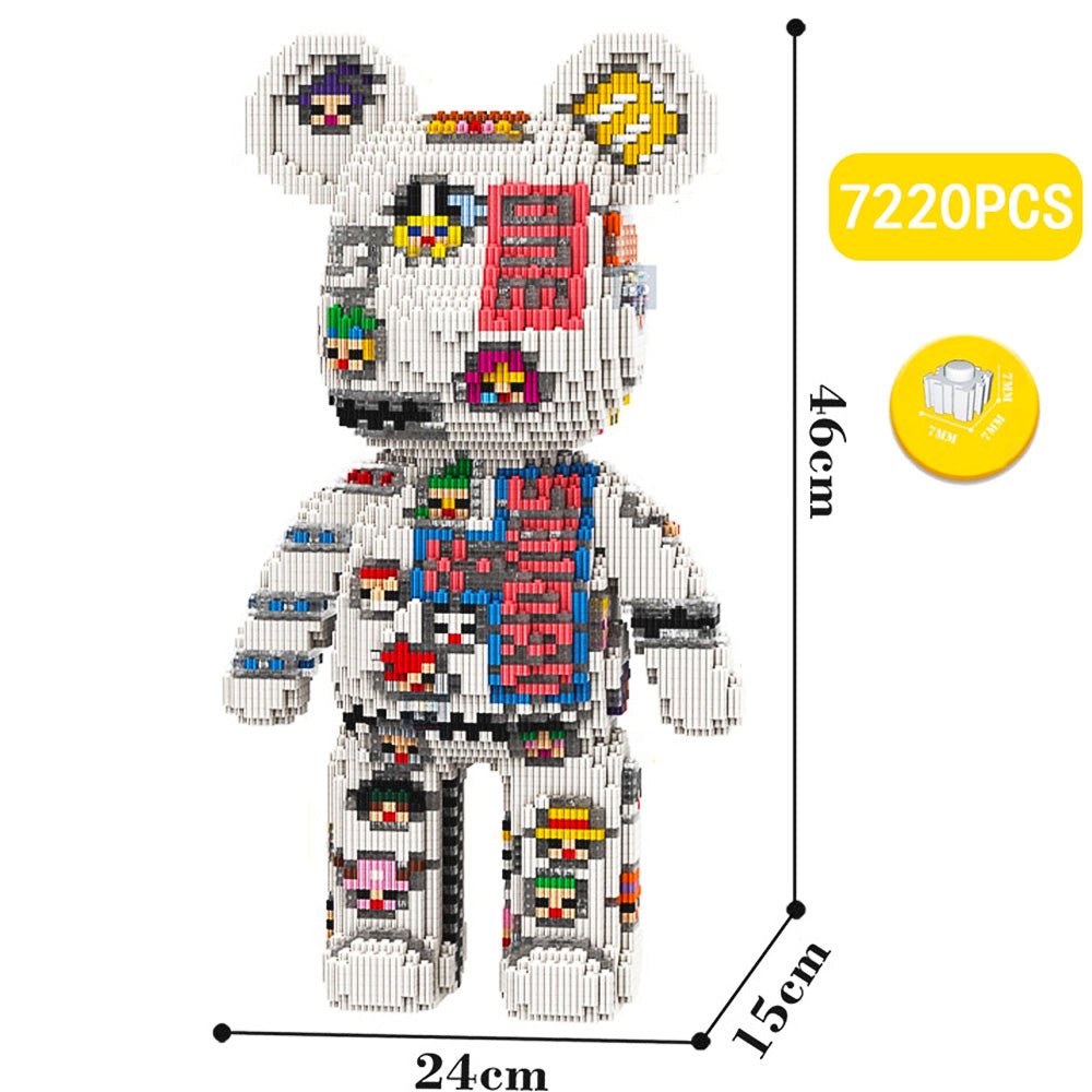 Build a Bear Nano Building Blocks Cartoon Colour With Drawer Model Creative Micro Diamond Bricks Toys HK44-2 - Lusy Store LLC