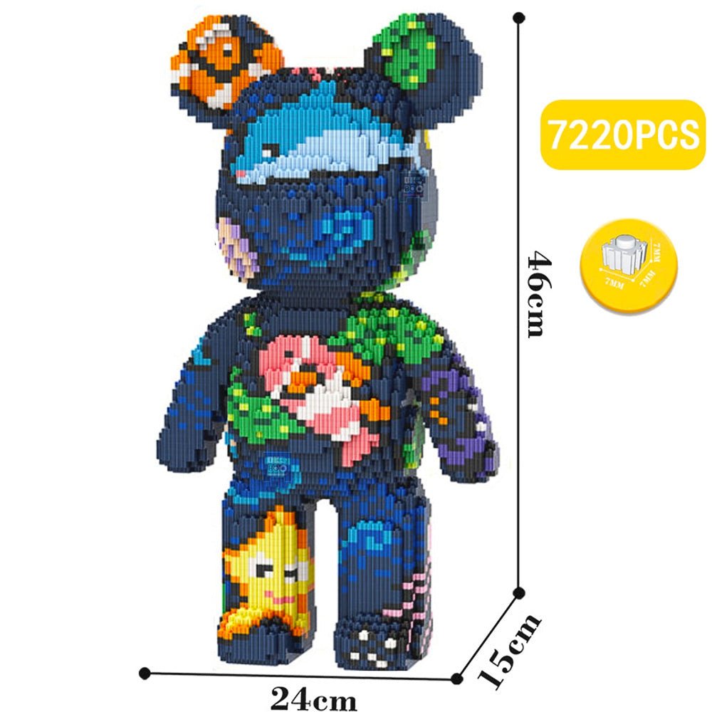 Build a Bear Nano Building Blocks Cartoon Colour With Drawer Model Creative Micro Diamond Bricks Toys HK44-2 - Lusy Store LLC