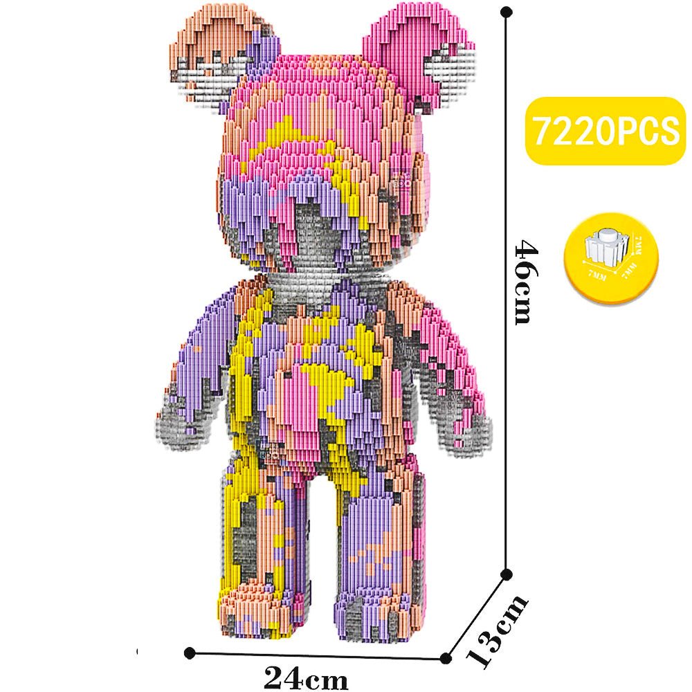 Build a Bear Nano Building Blocks Cartoon Colour With Drawer Model Creative Micro Diamond Bricks Toys HK44-2 - Lusy Store LLC