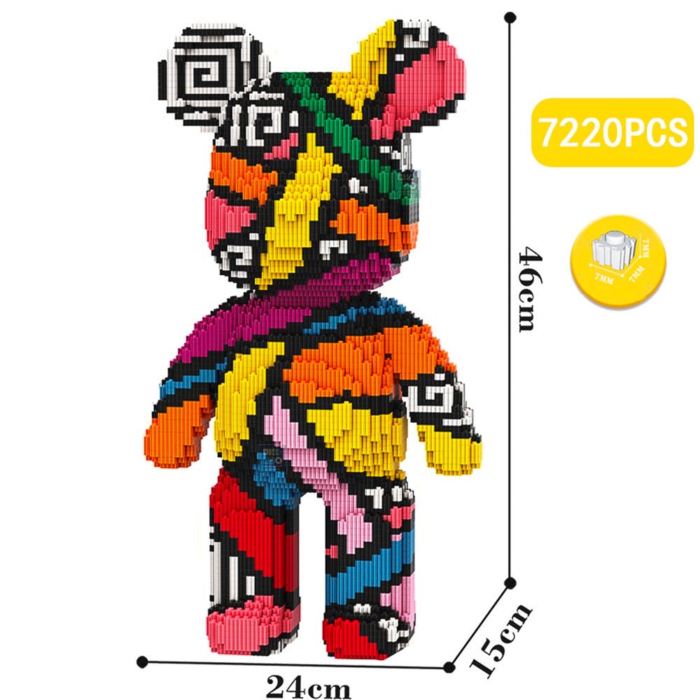 Build a Bear Nano Building Blocks Cartoon Colour With Drawer Model Creative Micro Diamond Bricks Toys HK44-2 - Lusy Store LLC