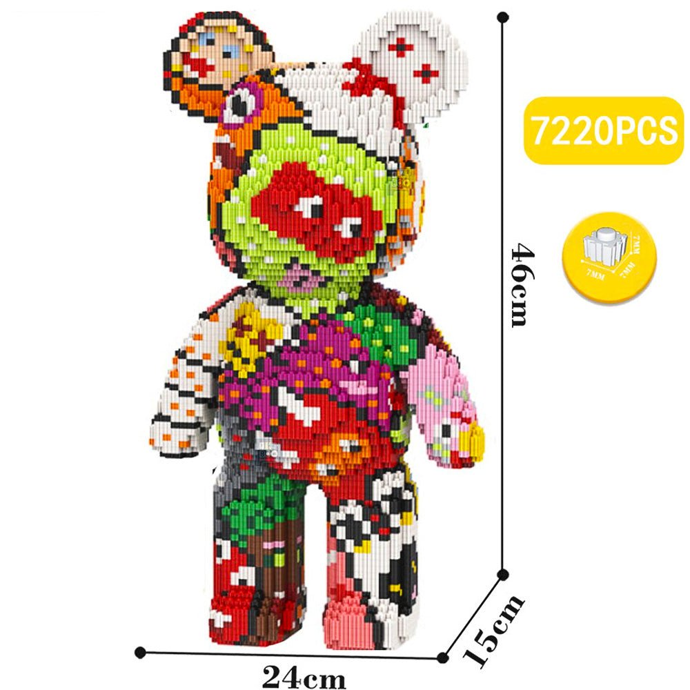 Build a Bear Nano Building Blocks Cartoon Colour With Drawer Model Creative Micro Diamond Bricks Toys HK44-2 - Lusy Store LLC