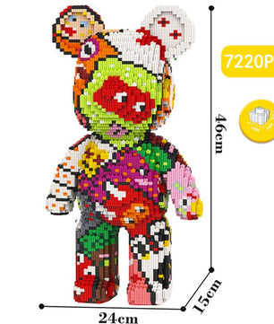 Build a Bear Nano Building Blocks Cartoon Colour With Drawer Model Creative Micro Diamond Bricks Toys HK44-2 - Lusy Store LLC