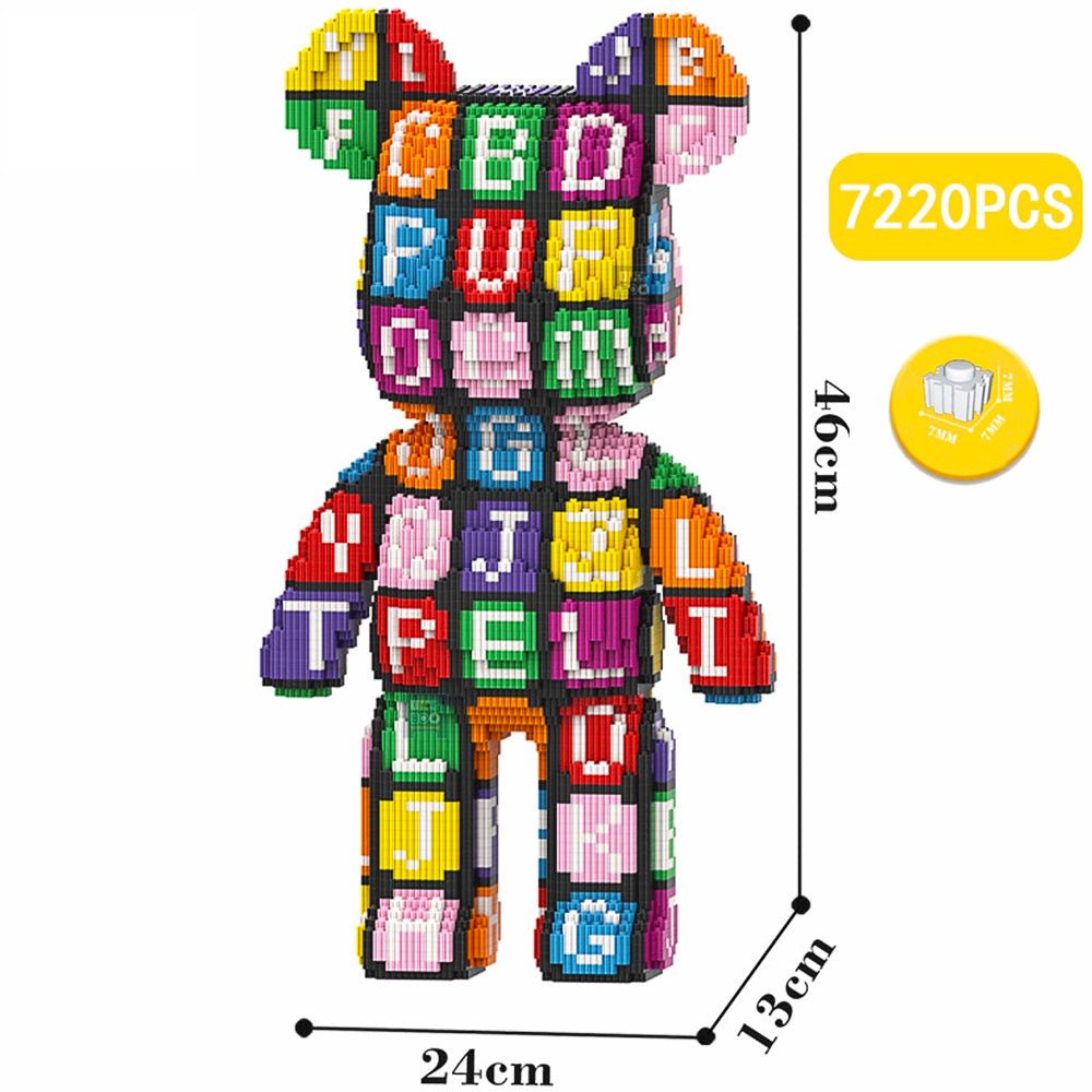Build a Bear Nano Building Blocks Cartoon Colour With Drawer Model Creative Micro Diamond Bricks Toys HK44-3 - Lusy Store LLC