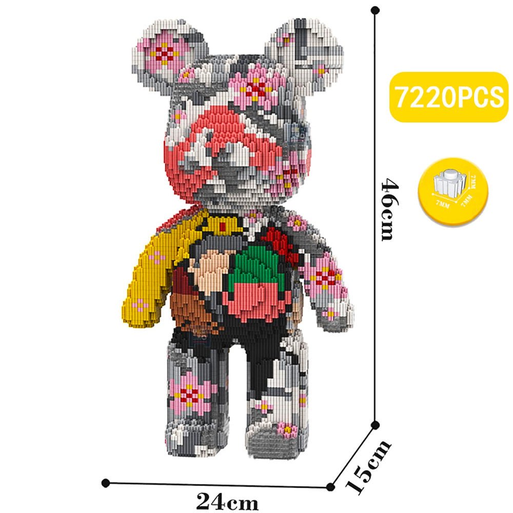 Build a Bear Nano Building Blocks Cartoon Colour With Drawer Model Creative Micro Diamond Bricks Toys HK44-3 - Lusy Store LLC