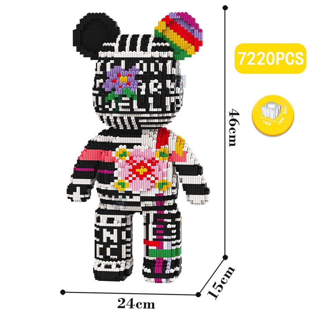 Build a Bear Nano Building Blocks Cartoon Colour With Drawer Model Creative Micro Diamond Bricks Toys HK44-3 - Lusy Store LLC