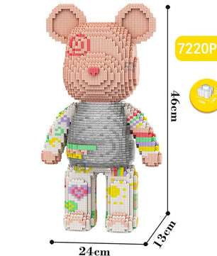 Build a Bear Nano Building Blocks Cartoon Colour With Drawer Model Creative Micro Diamond Bricks Toys HK44-3 - Lusy Store LLC